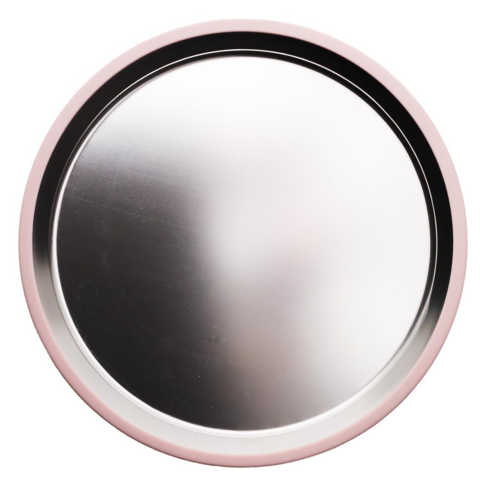 Nestling Stainless Flat Suction Plate 23cm - Dusty Pink