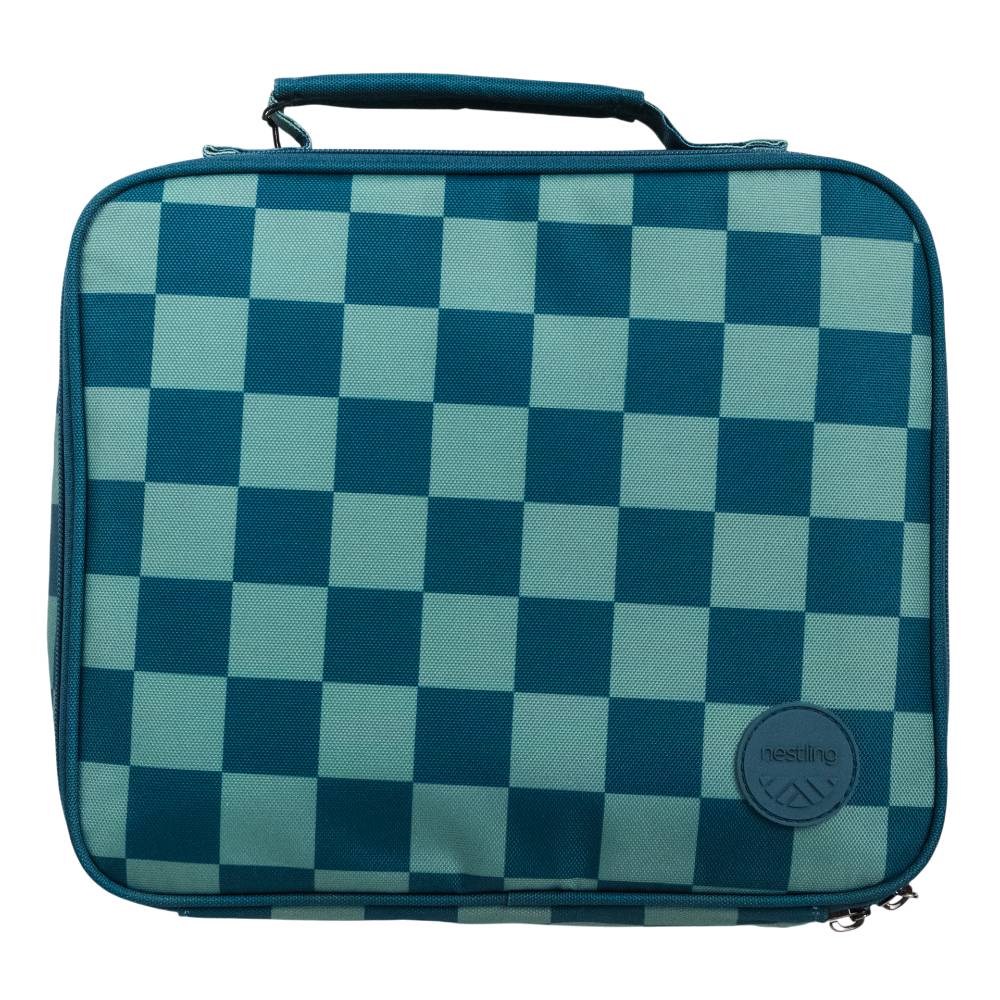 Nestling Insulated Lunch Bag - Blue/Green Check