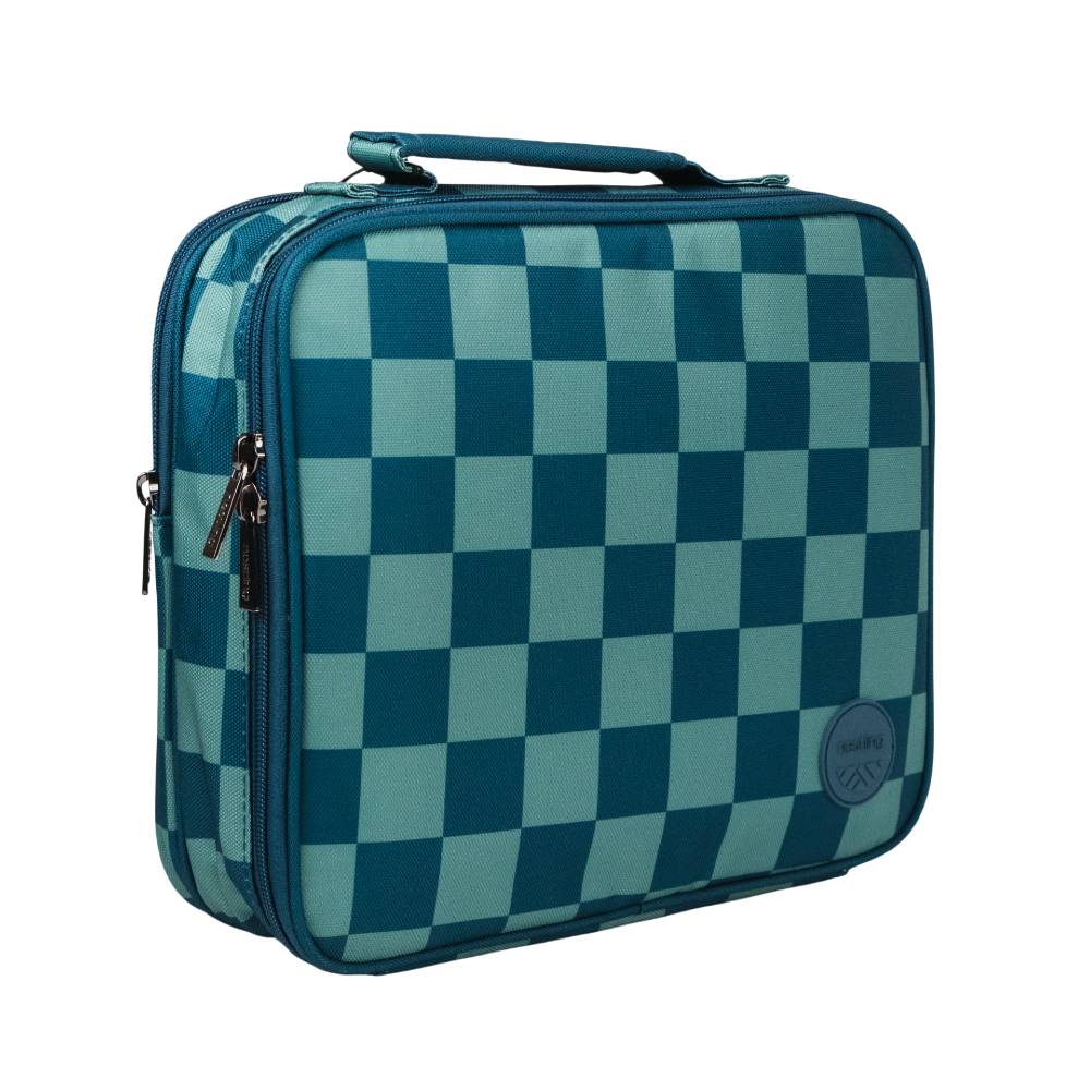 Nestling Insulated Lunch Bag - Blue/Green Check