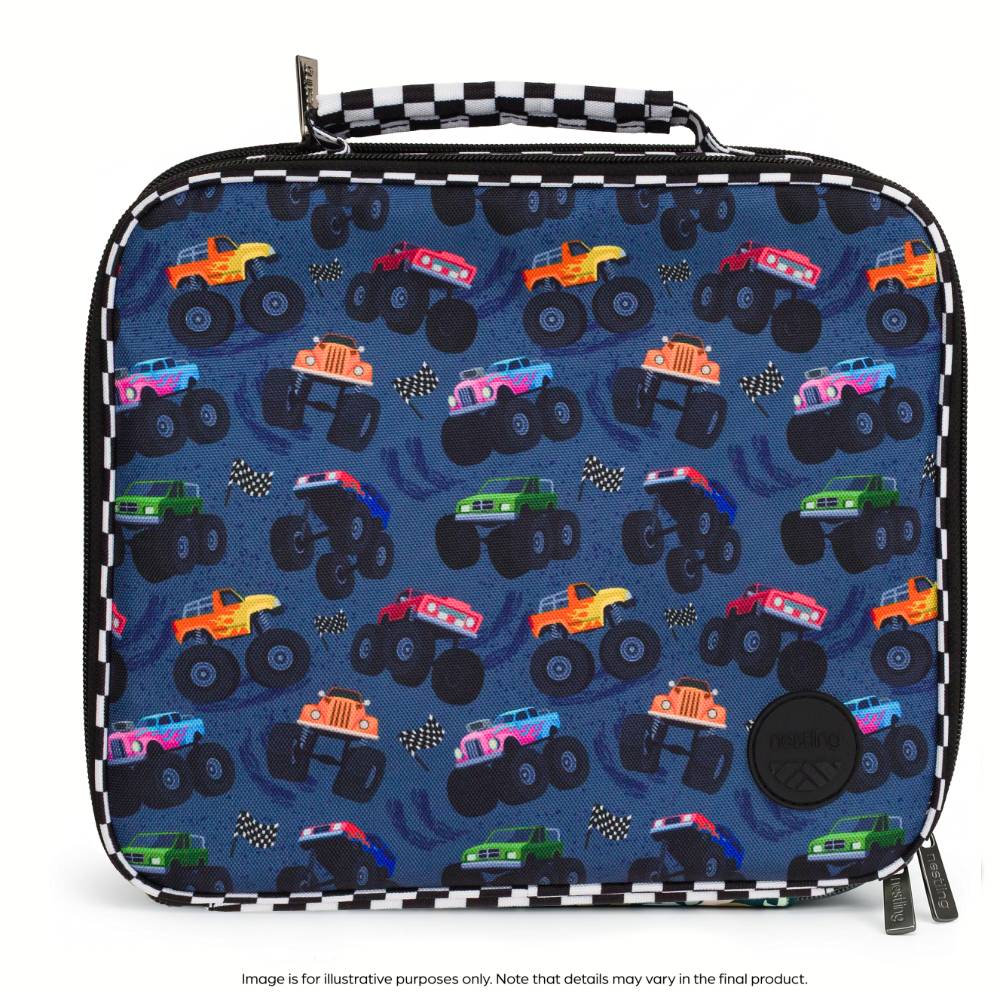 Nestling Insulated Lunch Bag - Monster Trucks