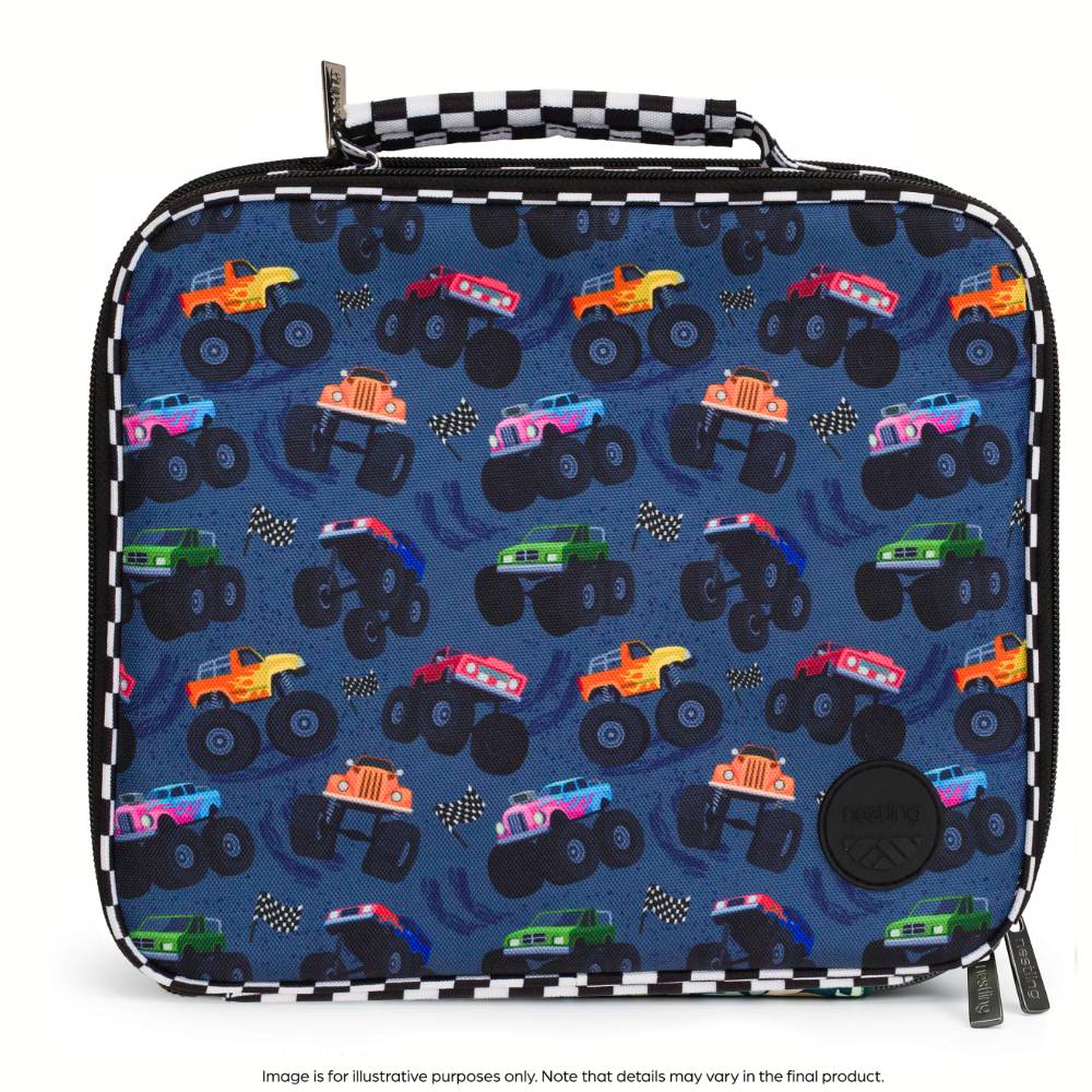 Nestling Insulated Lunch Bag - Monster Trucks