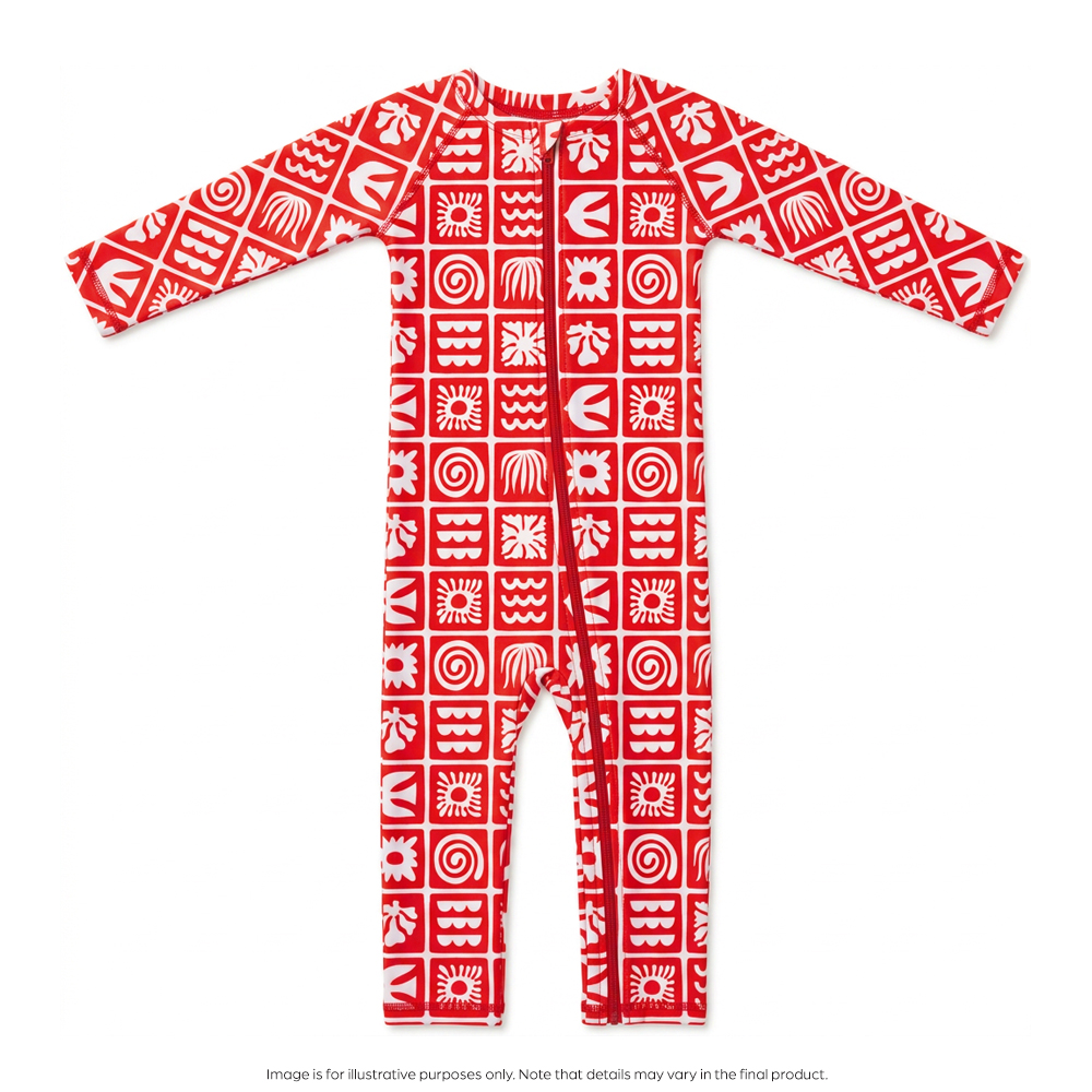 Nestling AquaLuxe Full Swimsuit - Red Retro Surf