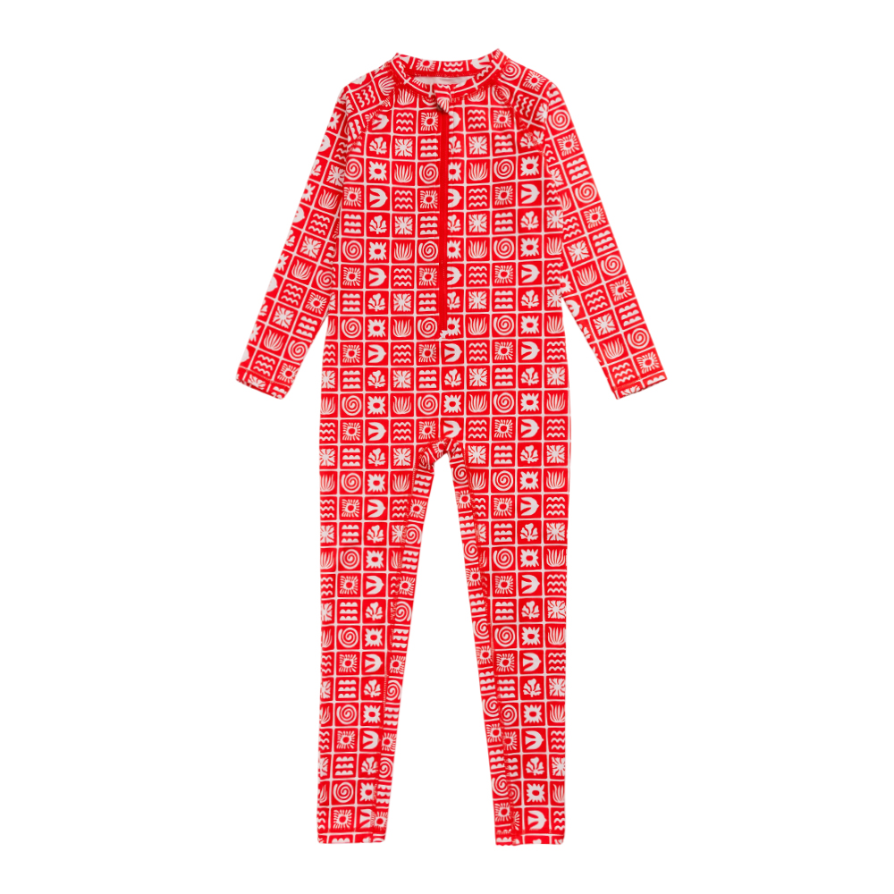 Nestling AquaLuxe Full Swimsuit - Red Retro Surf