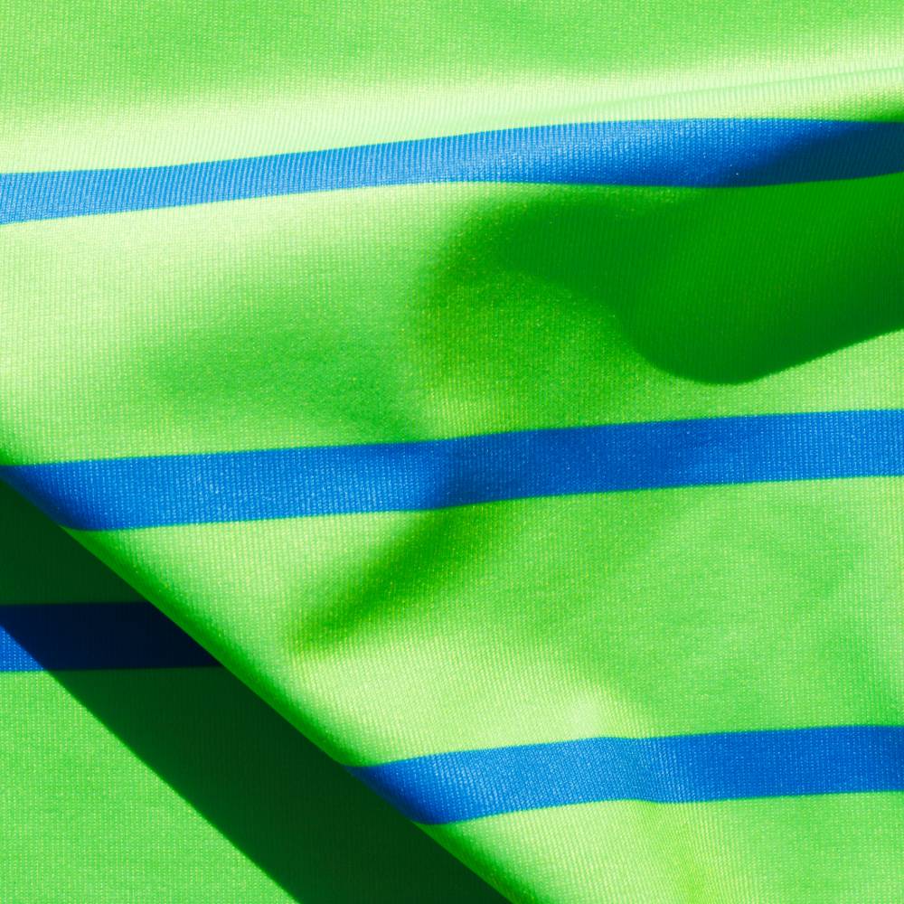 Nestling AquaLuxe Shortie Swimsuit - Neon Green Stripe
