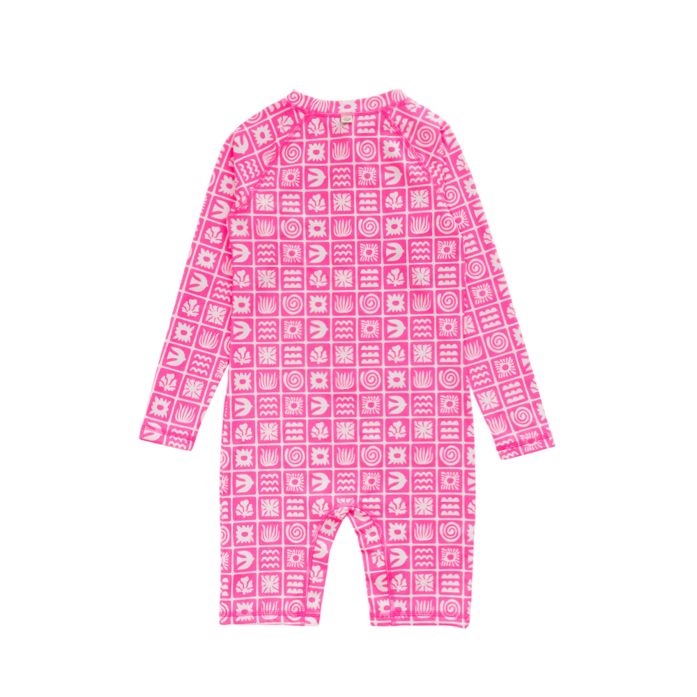 Nestling AquaLuxe Shortie Swimsuit - Neon Pink Retro Surf