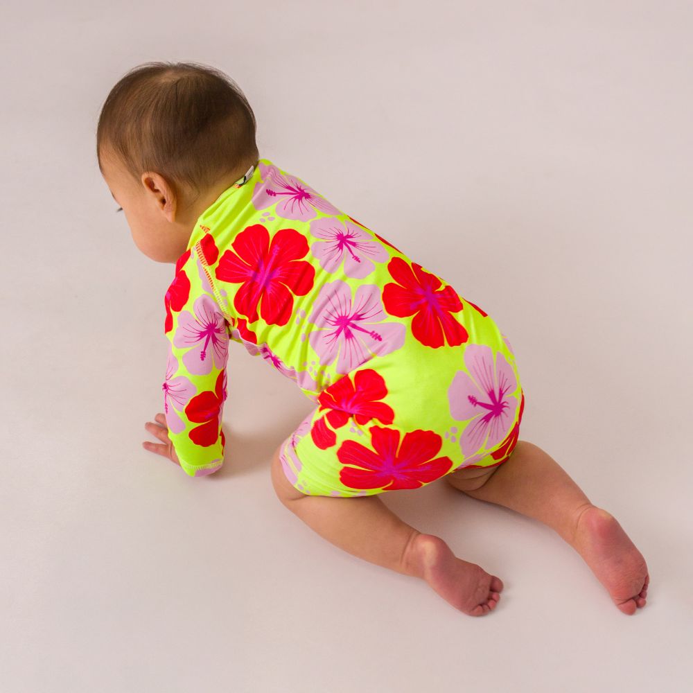 Nestling AquaLuxe Baby Shortie Swimsuit - Hibiscus