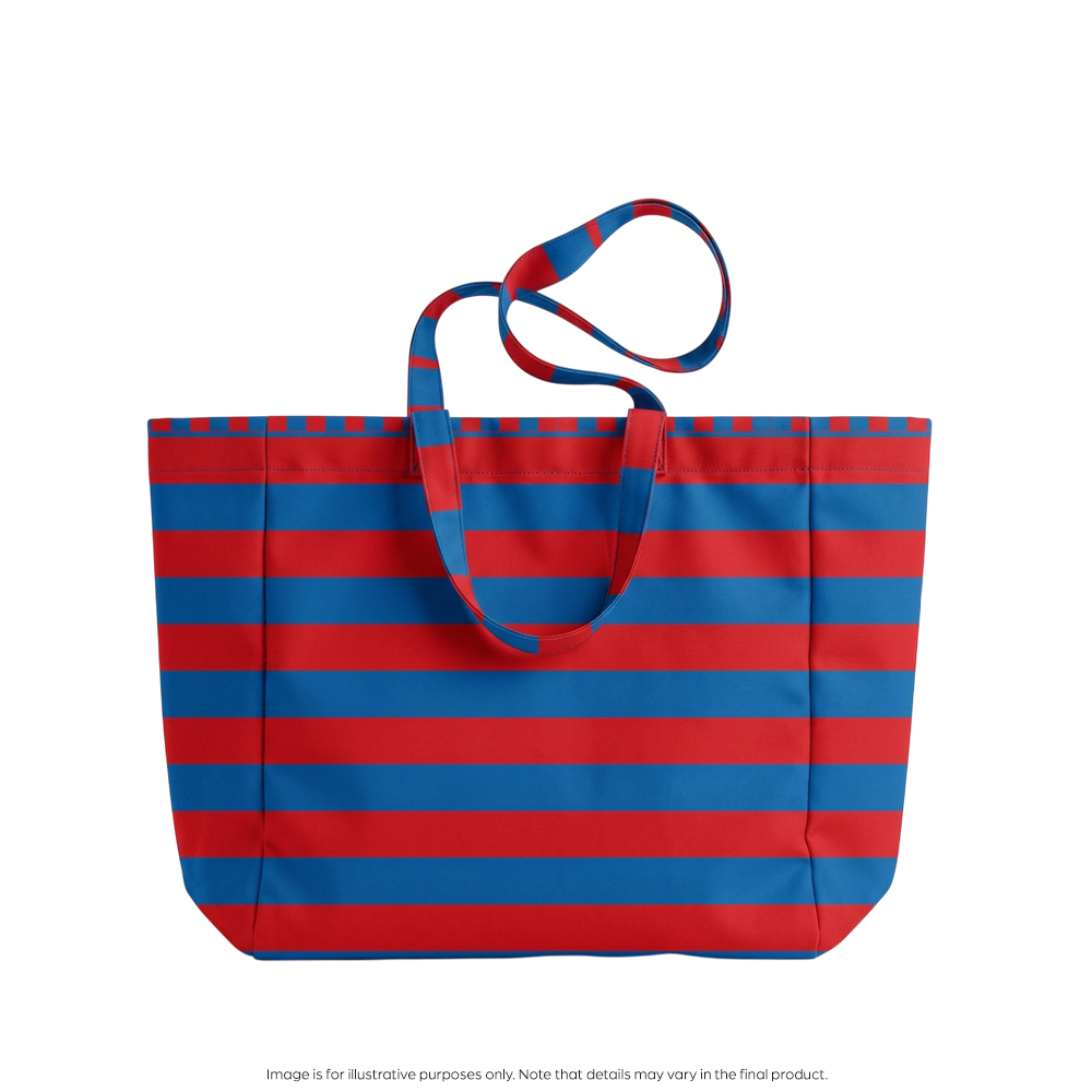 Nestling Beach Bag - Red Royal Stripe