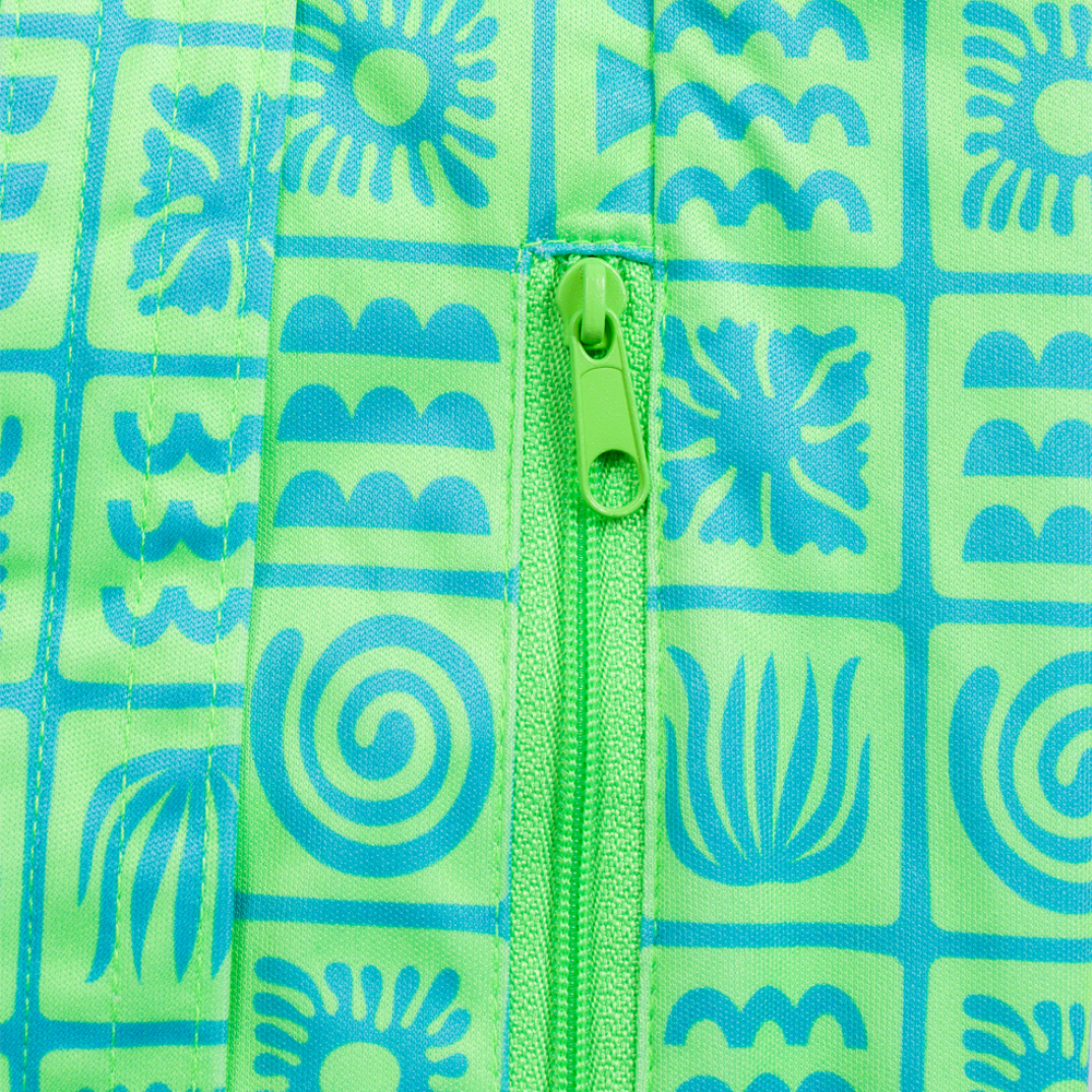 Nestling Large Swim Bag - Green Retro Surf