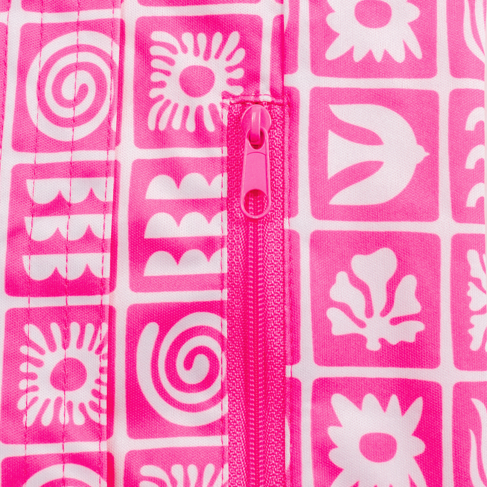 Nestling Large Swim Bag - Neon Pink Retro Surf