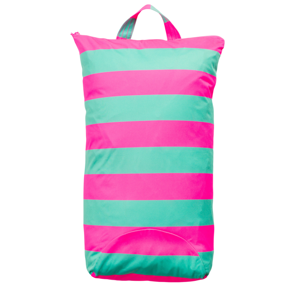 Nestling Large Swim Bag - Pink Teal Stripe