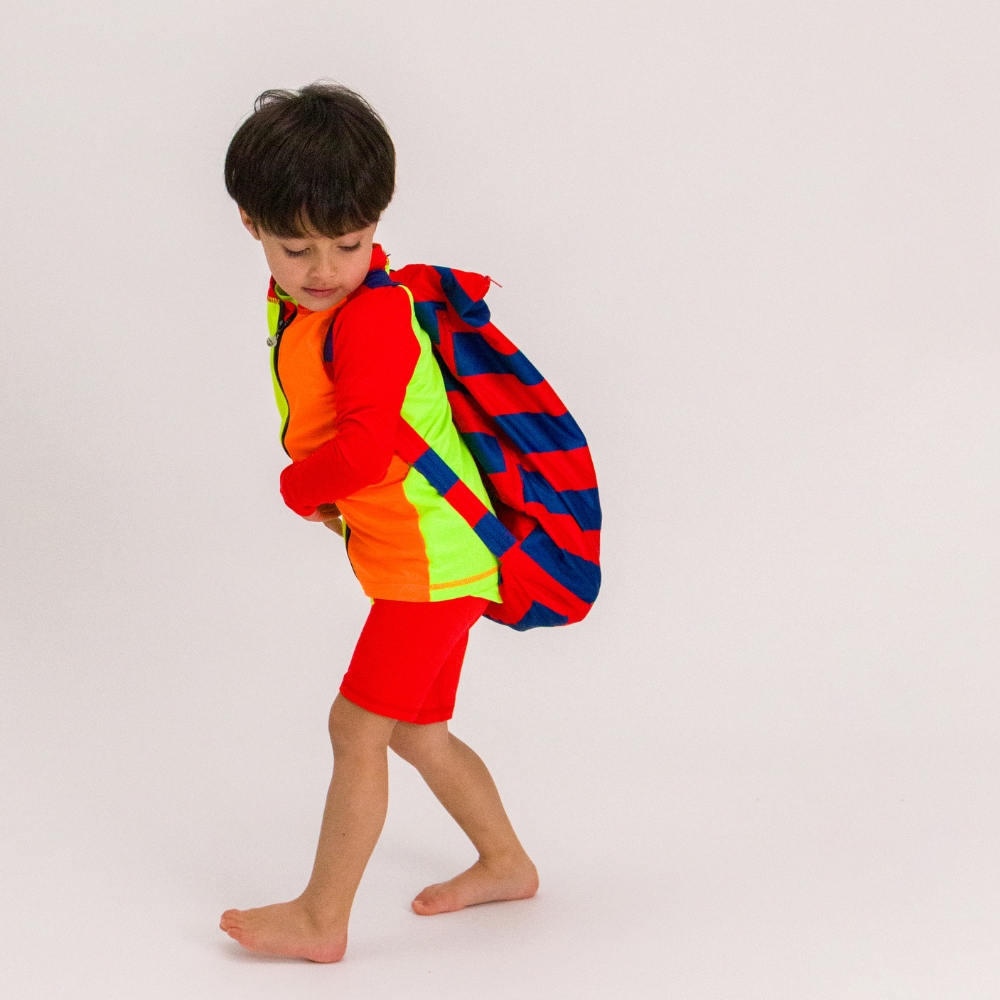 Nestling Large Swim Bag - Red Royal Stripe