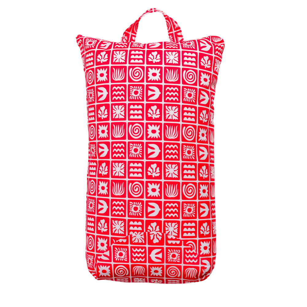 Nestling Large Swim Bag - Red Retro Surf
