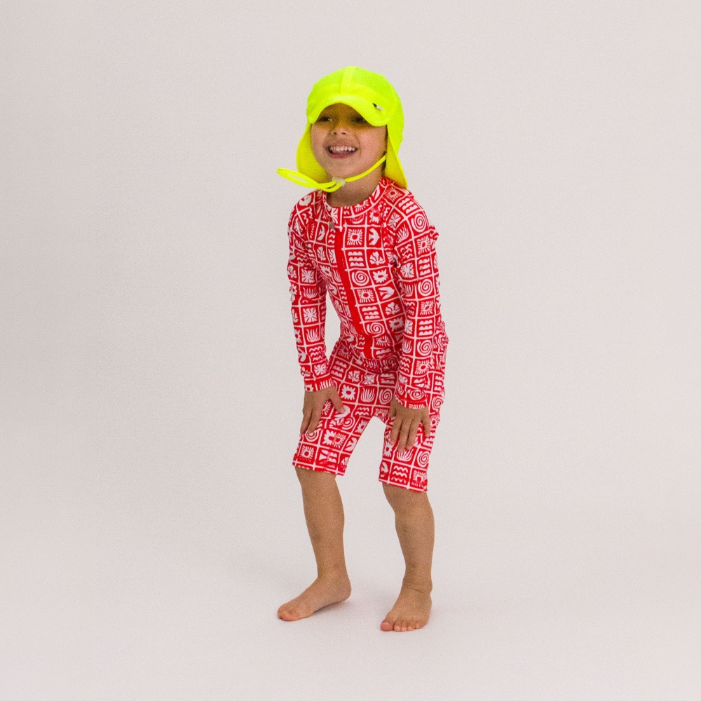Nestling Neon Swim Legionnaire Hat - Neon Yellow
