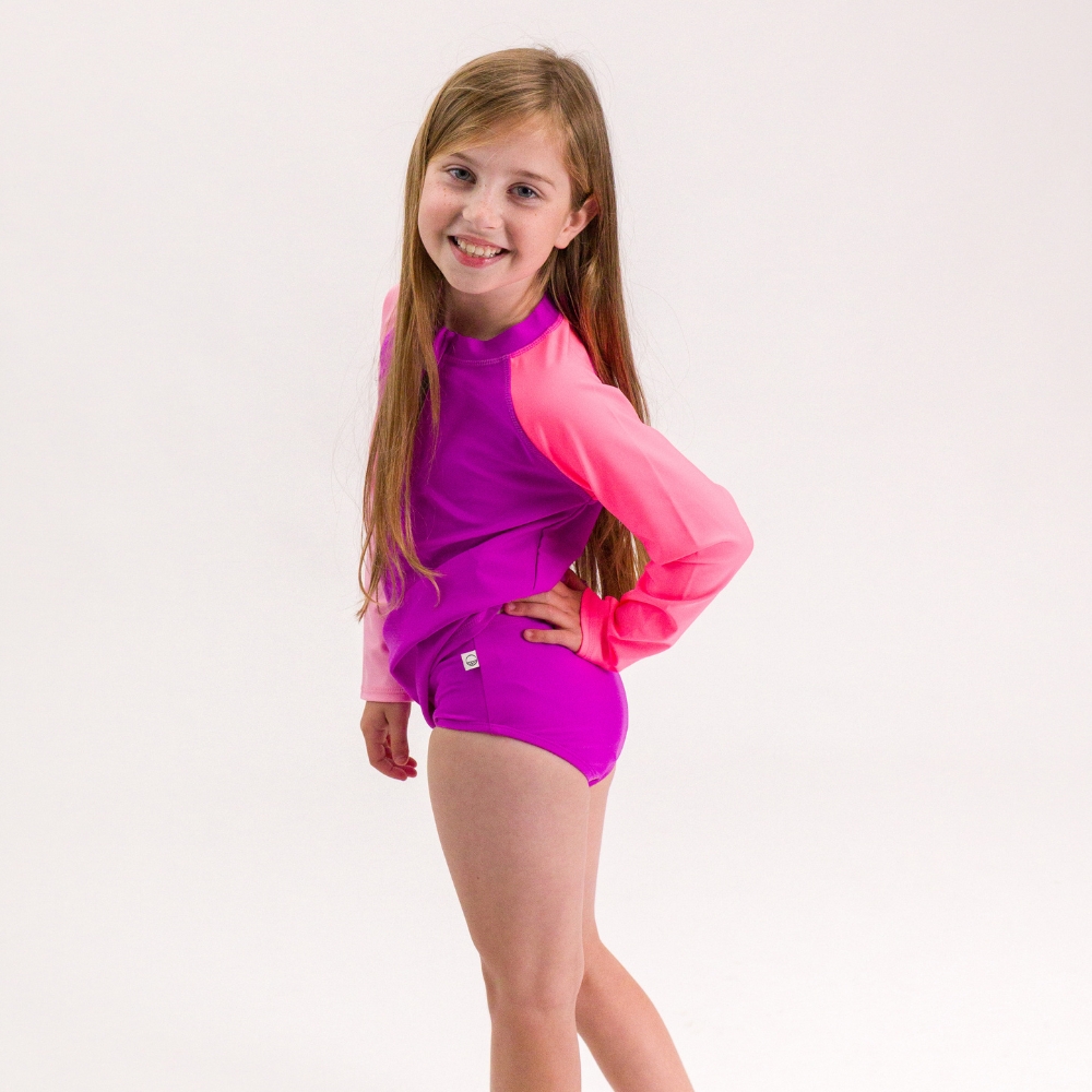 Nestling Neon Swim Bikini Bottoms - Neon Purple