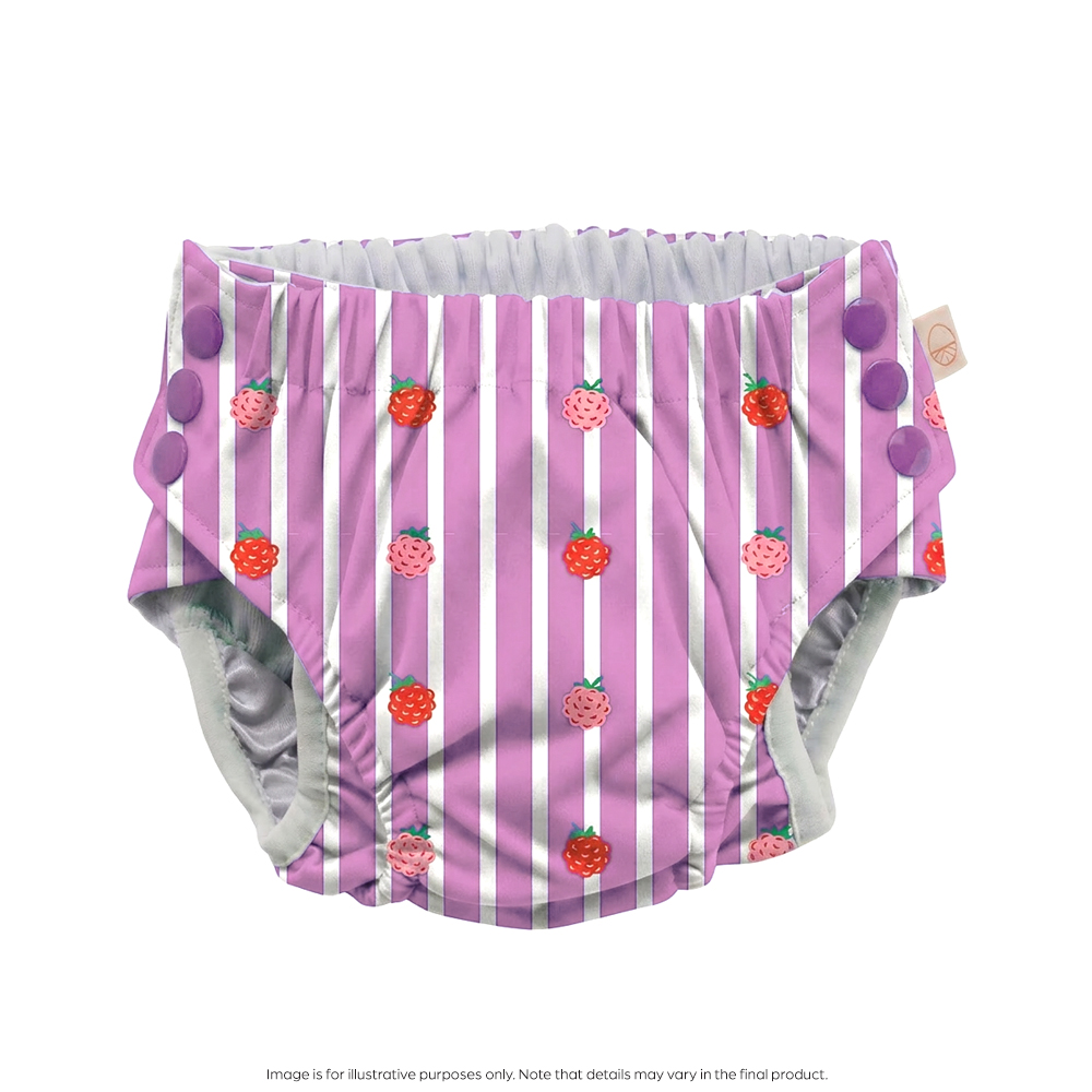 Nestling Neon Swim Nappy - Striped Raspberries