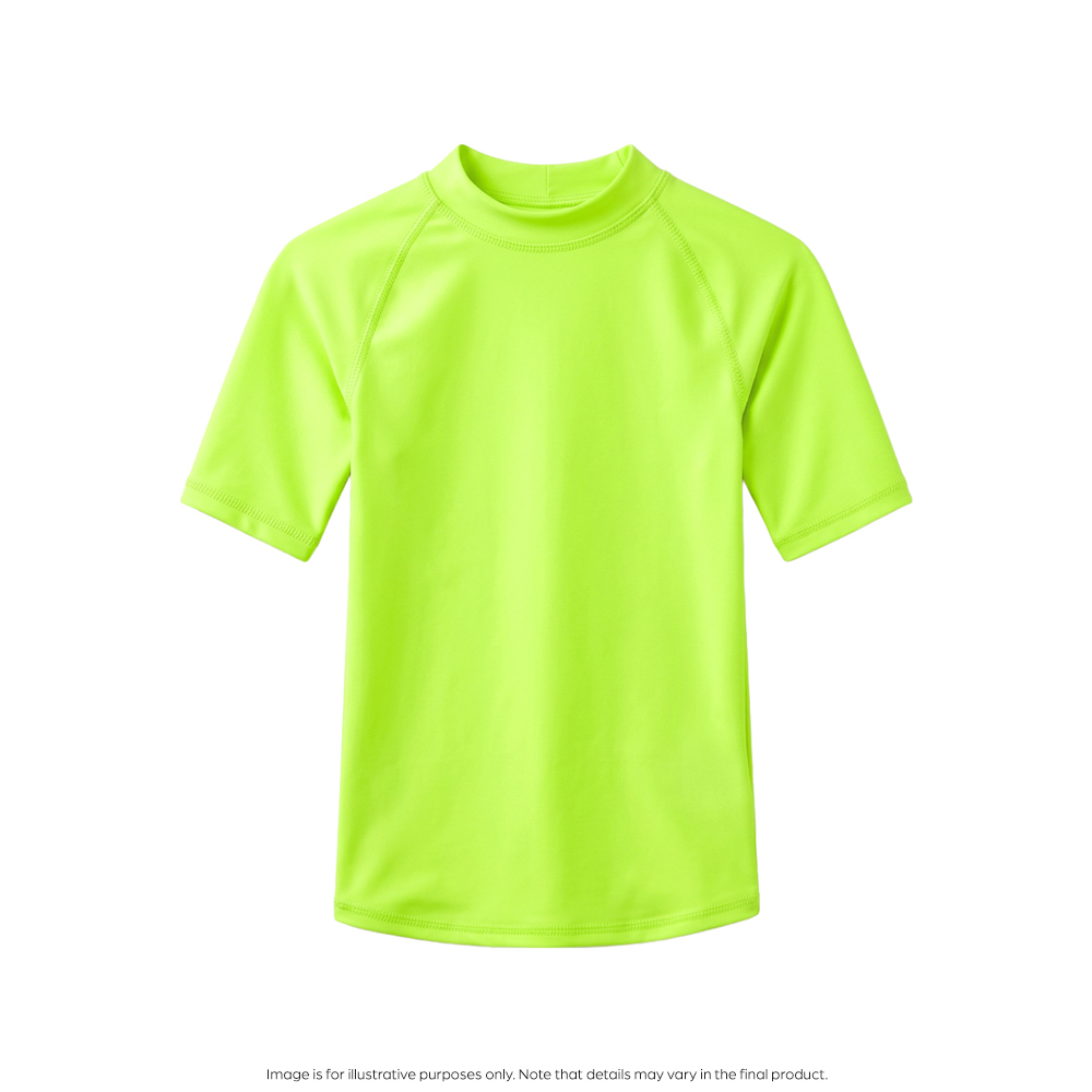 Nestling Neon Swim Short Sleeve Rash Vest - Neon Green