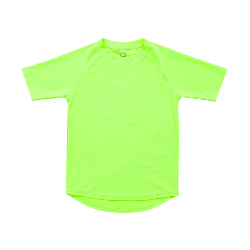Nestling Neon Swim Short Sleeve Rash Vest - Neon Green