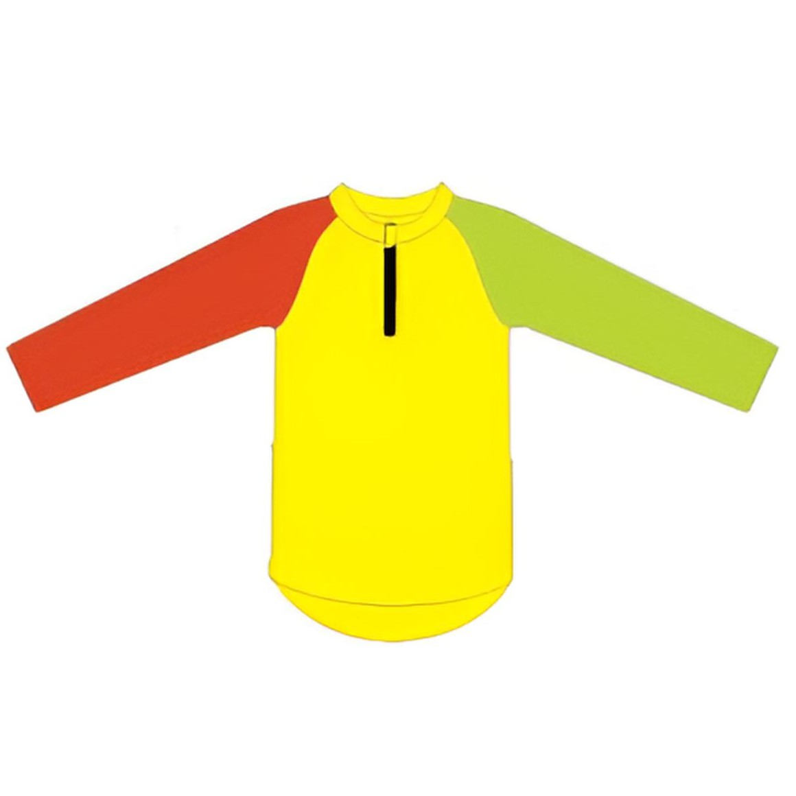 Nestling Neon Swim Half Zip Rash Vest - Spliced Yellow