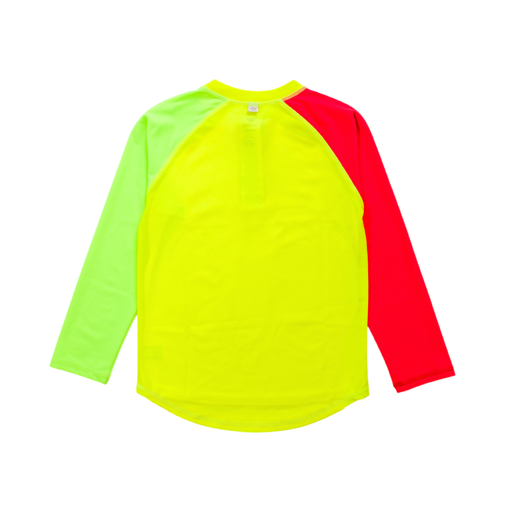 Nestling Neon Swim Half Zip Rash Vest - Spliced Yellow