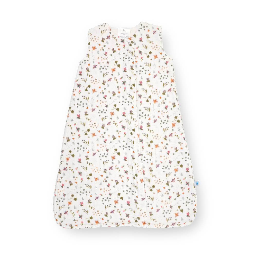 Cotton Muslin Sleeping Bag - Garden Bees