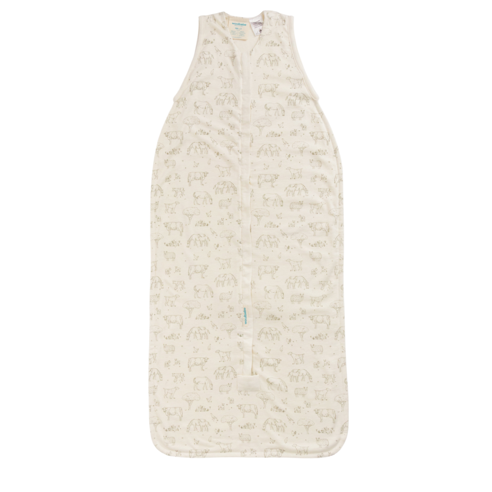 Woolbabe 3 Season Front Zip Sleeping Bag - Farmyard
