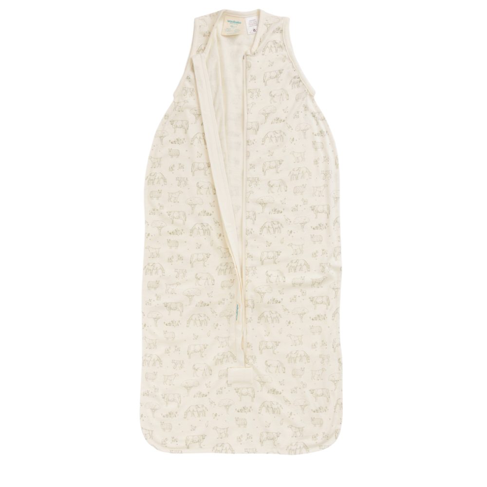 Woolbabe Summer Merino/Organic Cotton Sleeping Bag - Farmyard