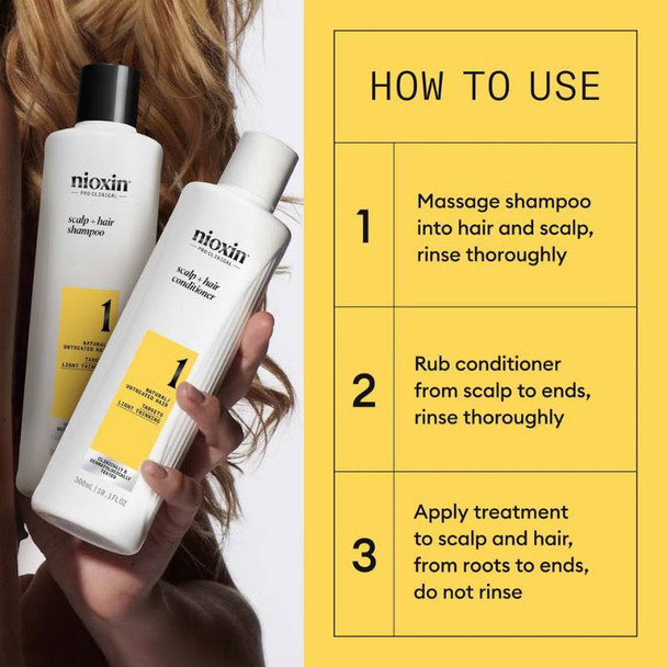 NIOXIN System Kit 1 (for Natural Hair with Light Thinning) 3
