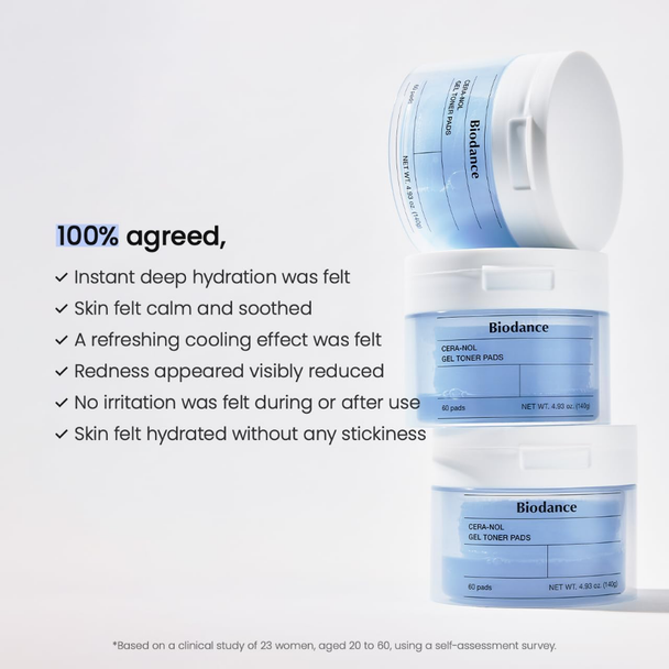 Biodance Cera-Nol Gel Toner Pads x60