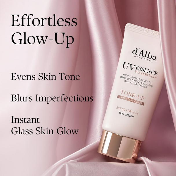 D'Alba UV Essence Waterfull Tone-Up Colour Correcting Sun Cream SPF50+ 50ml
