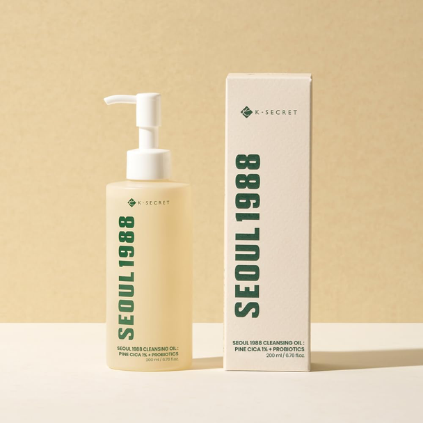 K-Secret Seoul 1988 Cleansing Oil: Pine Cica 1% + Probiotics 200ml