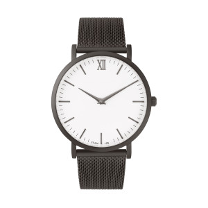 Watch Chronograph Black Flag Dial Men's