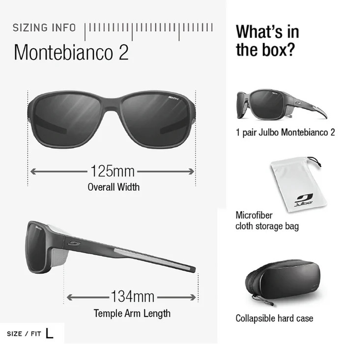 Julbo Montebianco 2 Black - Ragged Mountain Equipment