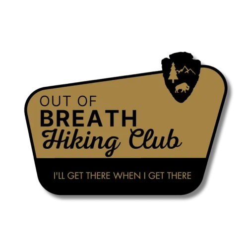 Out of Breath Hiking Club Sticker