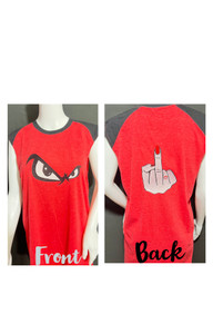 EMBROIDERED ANGRY EYES DESIGN