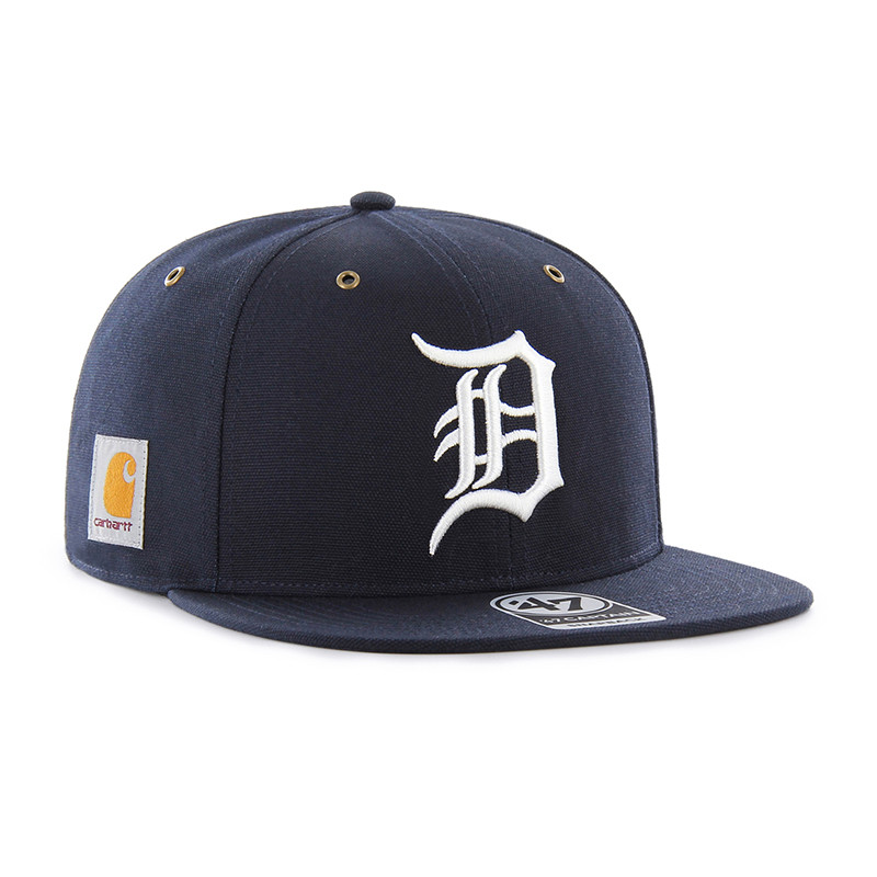 47 Brand Detroit Tigers Navy Carhartt Captain Snapback Hat