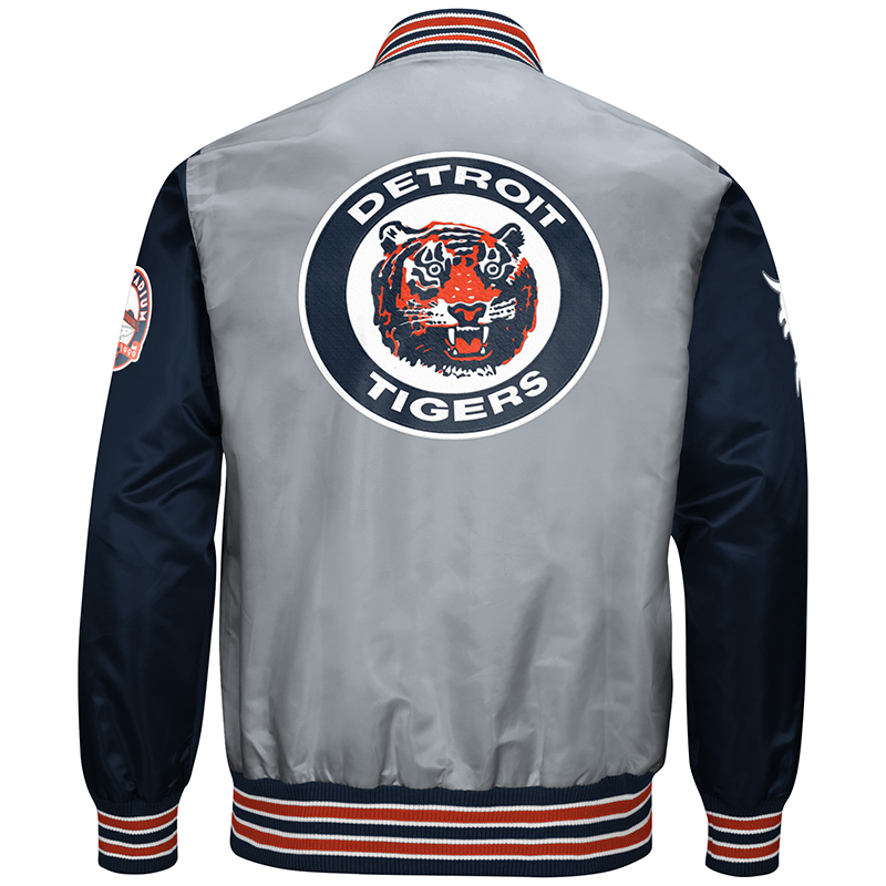 Starter Detroit Tigers Gray Cooperstown Full Snap Jacket - Gameday