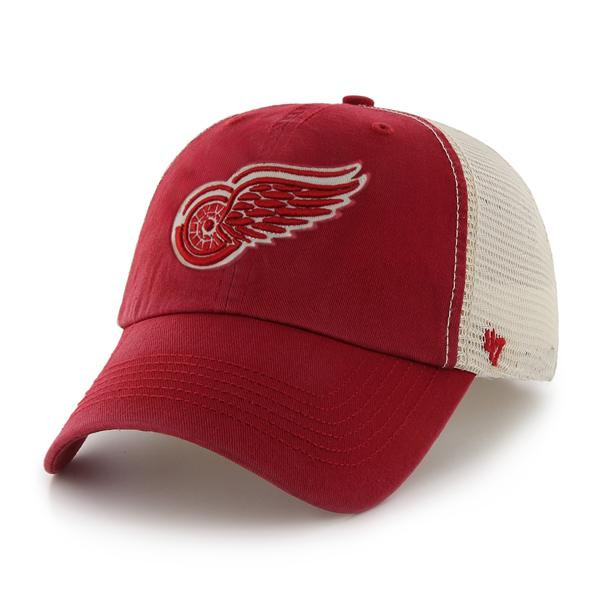 Detroit Red Wings '47 Stanwyk Fitted Flex Hat - Red - Gameday Detroit