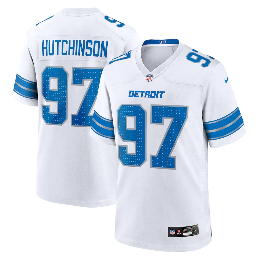 Aidan Hutchinson Detroit Lions Youth Game Jersey - White