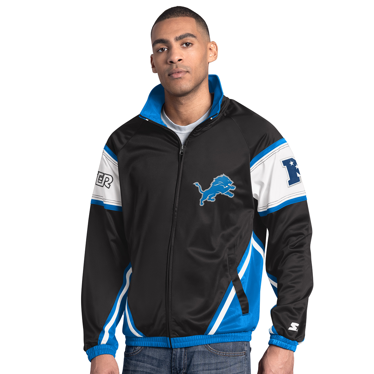 ジャケット　DETROIT LIONS Detroit Lions Starter Tradition Tricot Full-Zip Track Jacket - Black