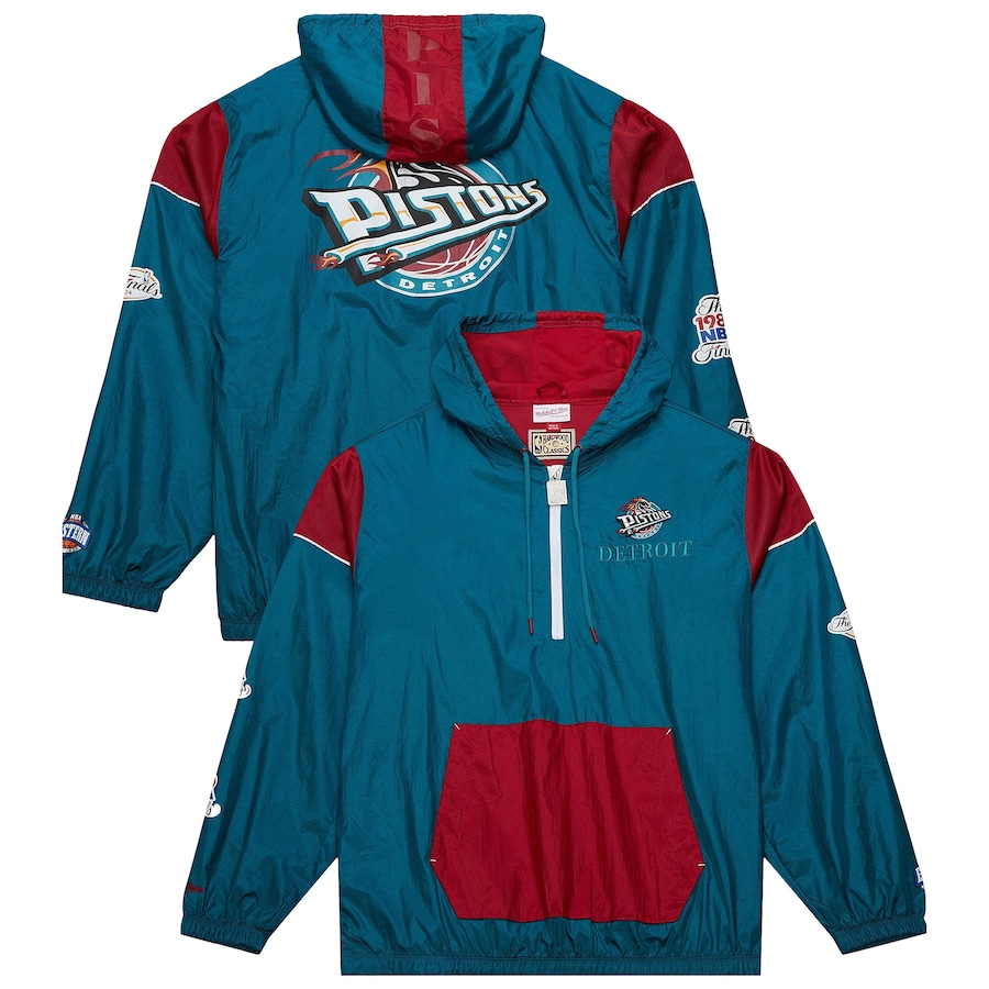 Detroit Pistons Mitchell & Ness Hardwood Classic OG 3.0 Anorak
