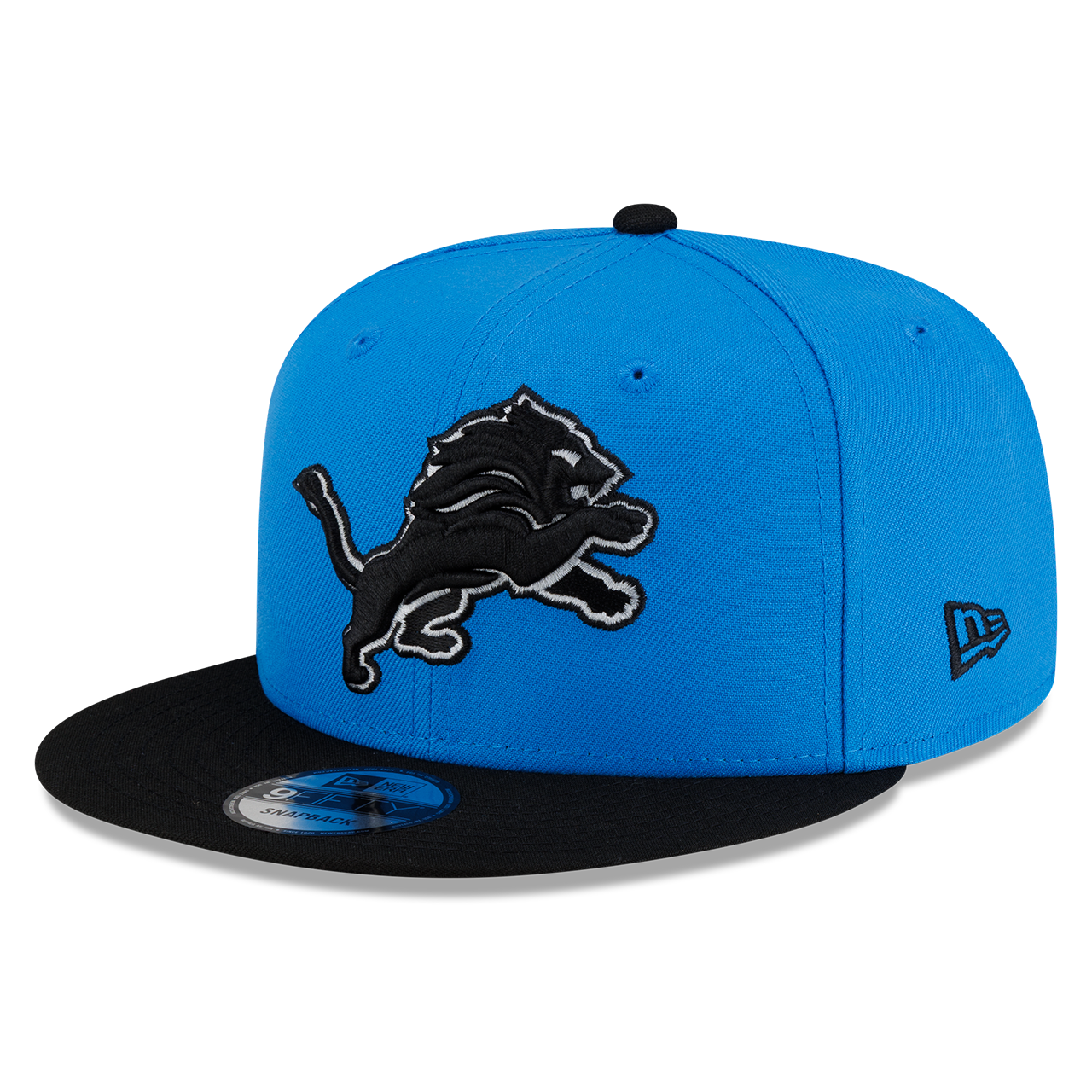 Detroit Lions New Era 2Tone Snap Shot 9FIFTY Snapback Hat - Blue/Black