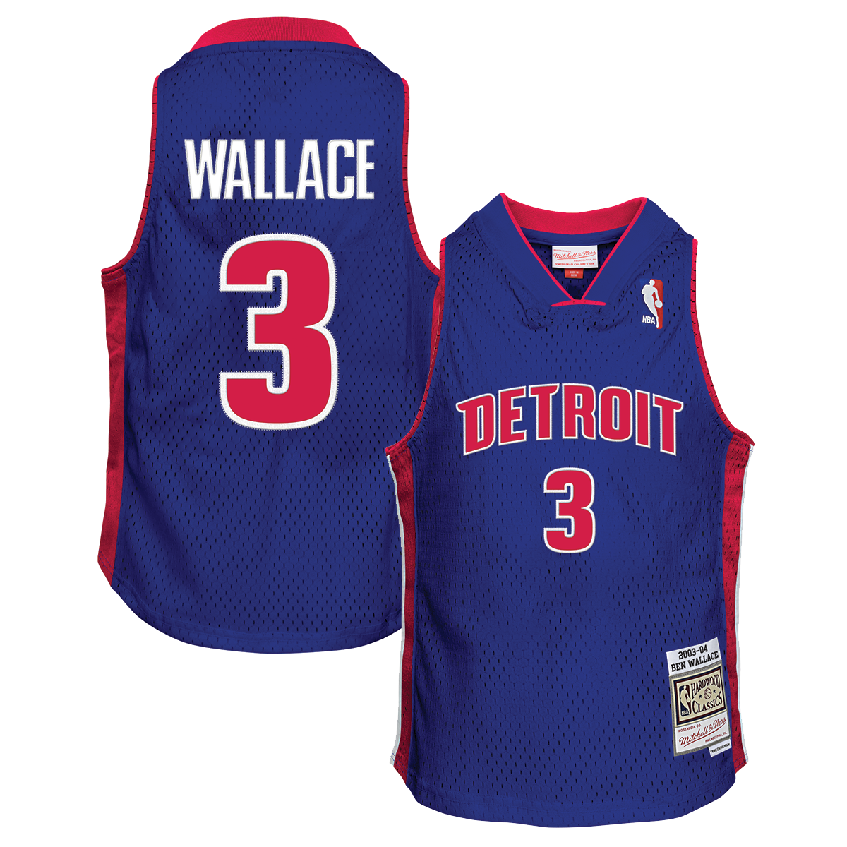 Ben Wallace Detroit Pistons Mitchell & Ness Youth 2003/04 Hardwood