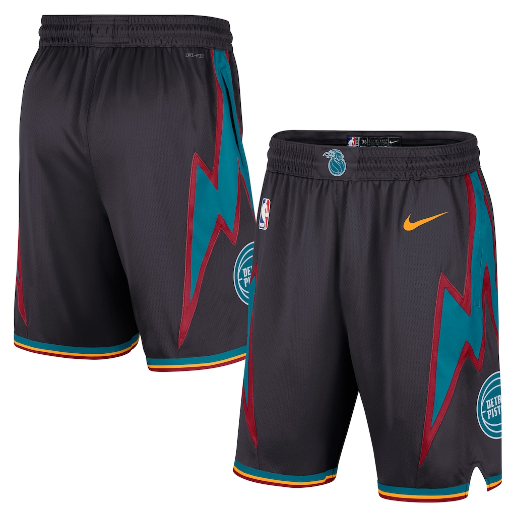 NBA デトロイトピストンズ　ショートパンツ Detroit Pistons Nike 2025-26 City Edition Swingman Shorts - Black