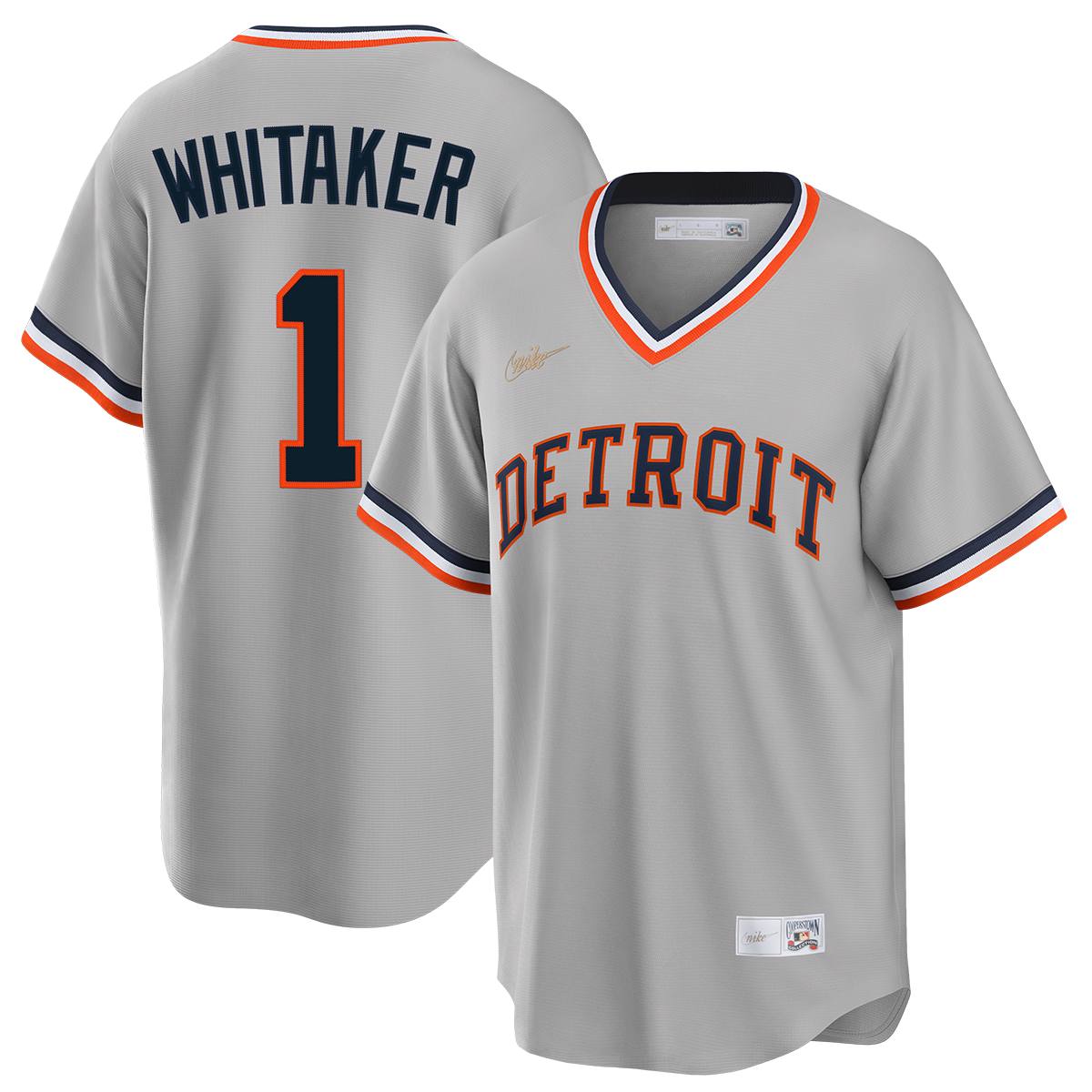 Lou Whitaker Detroit Tigers Nike Cooperstown Collection Replica