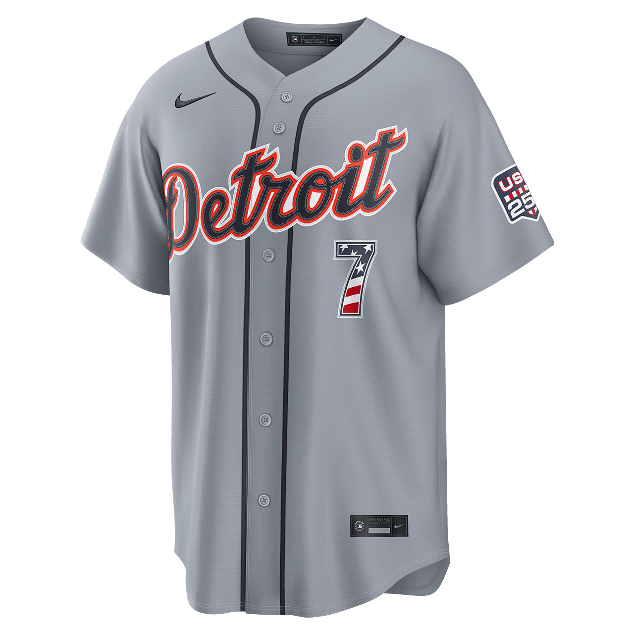 Kevin McGonigle Detroit Tigers Nike USA 250 Fourth of July Road