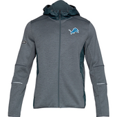 Under Armour Detroit Lions Stealth Gray Combine Left Chest Primary Full Zip Jacket