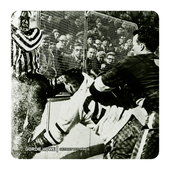 Gordie Howe Checking Stone Tile Coaster