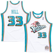 Men's Detroit Pistons Grant Hill Mitchell & Ness Teal Hardwood