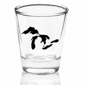 MI Culture Great Lakes Great Times Robin Shot Glass