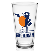 MI Culture Michigan Robin Pint Glass